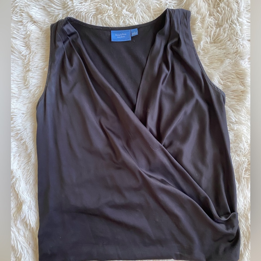 Vera Wang Open neckline blouse